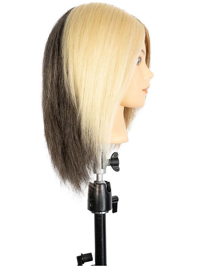 CLARISSE malleable woman's head for hairdressers 100% natural hair - Exalto  Professionnel